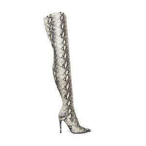 Steve madden snakeskin over knee boots [A]